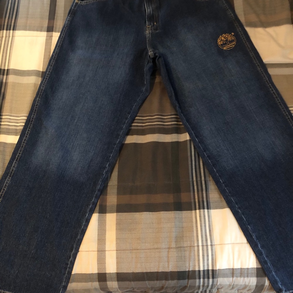Timberland boot cut blue jean.